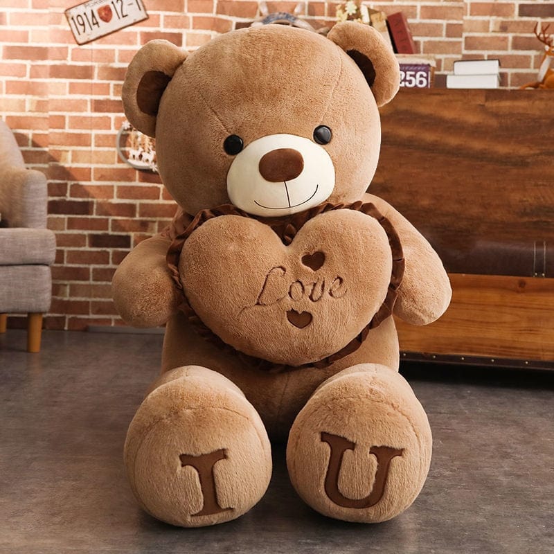 Ours en peluche géant moelleux et doux 80cm / Marron